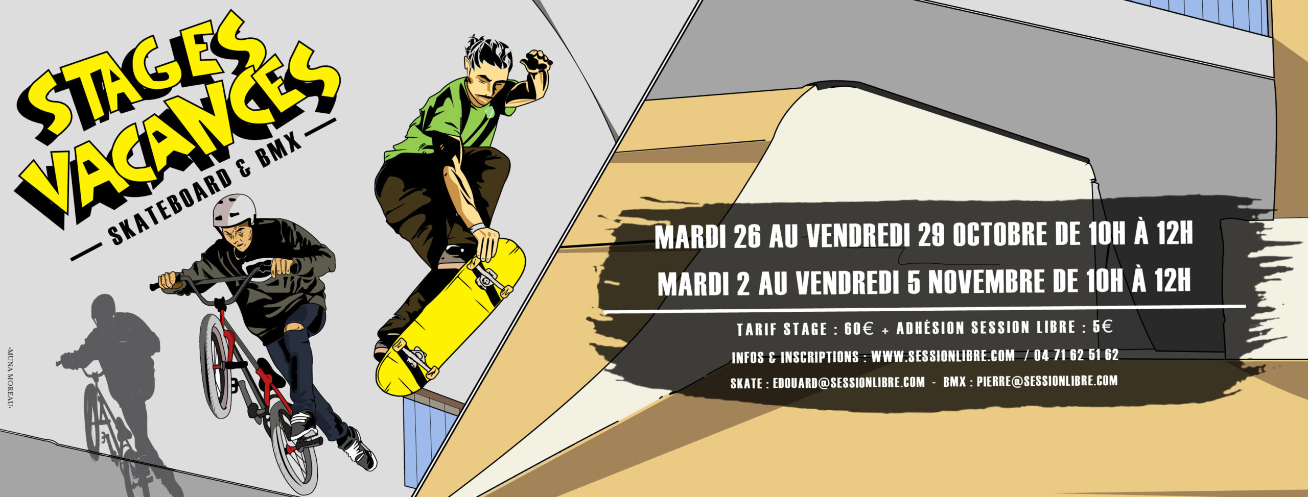 Stages Vacances d’automne (Skate / BMX)