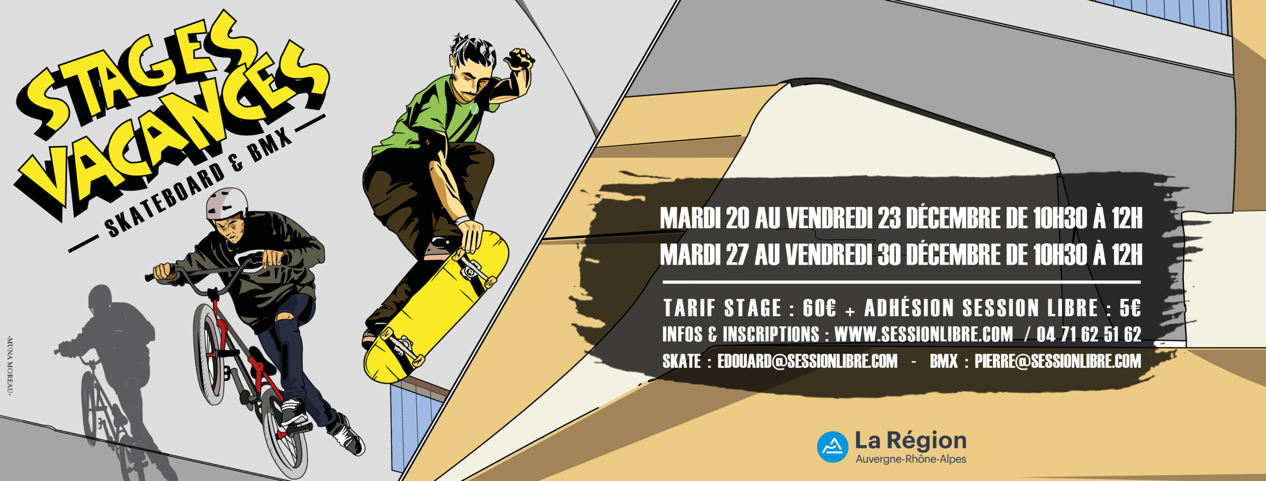 STAGES VACANCES NOËL (Skate / BMX)