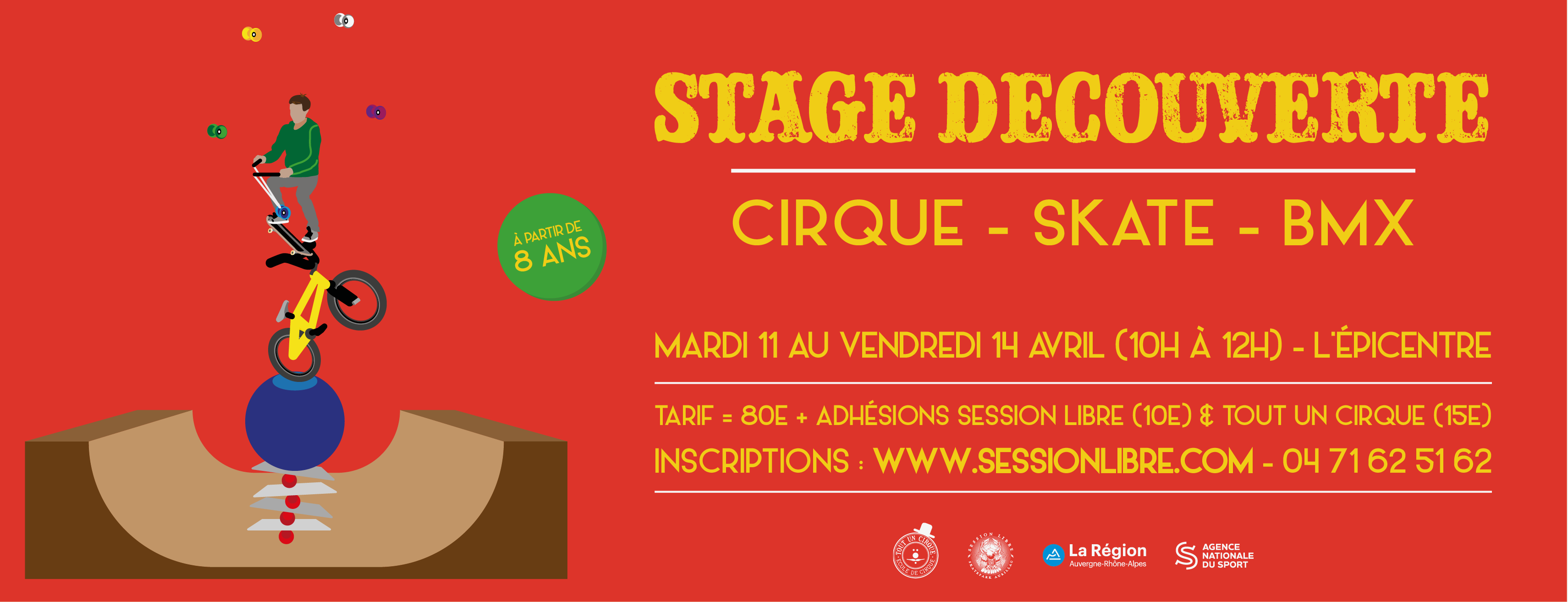 Stage Découverte – Cirque / Skate / BMX
