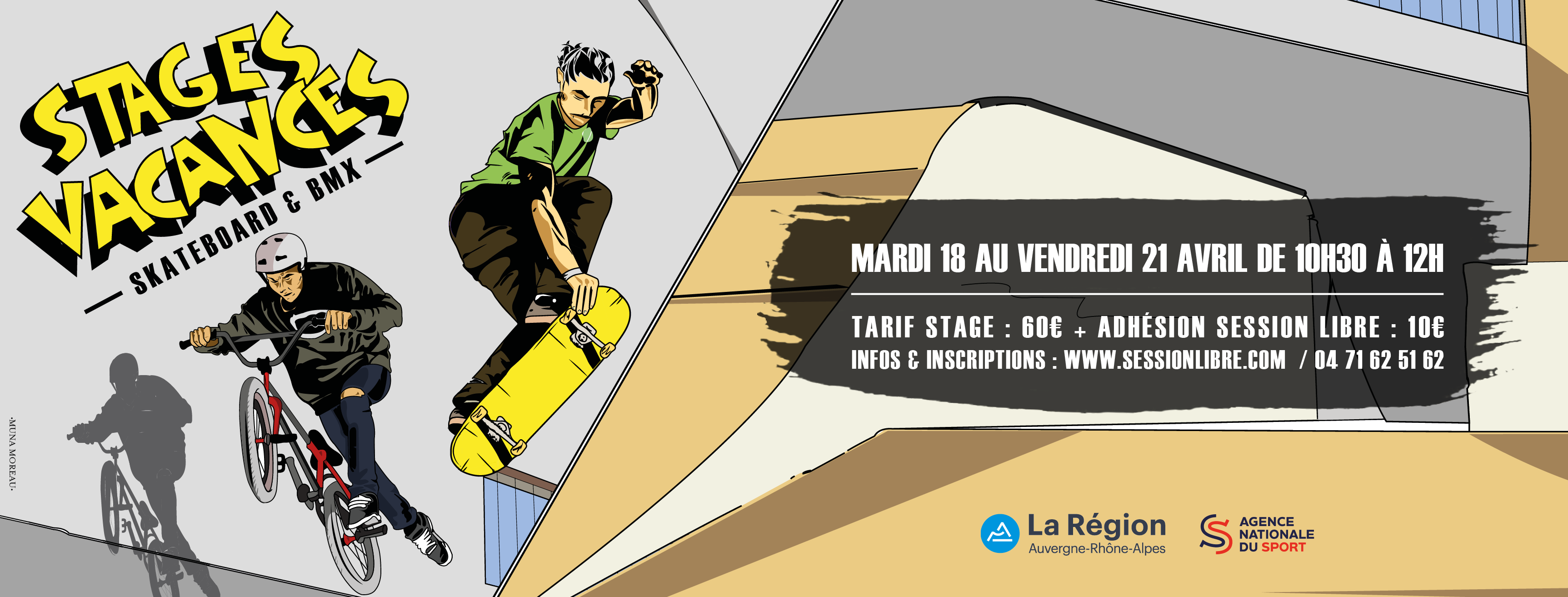 STAGES VACANCES PRINTEMPS (2023 SKATE / BMX)