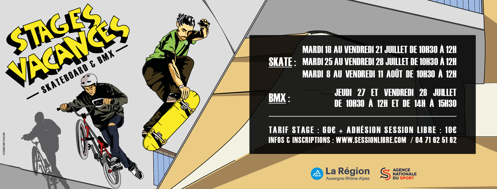 STAGES VACANCES ETE (Skate / BMX)