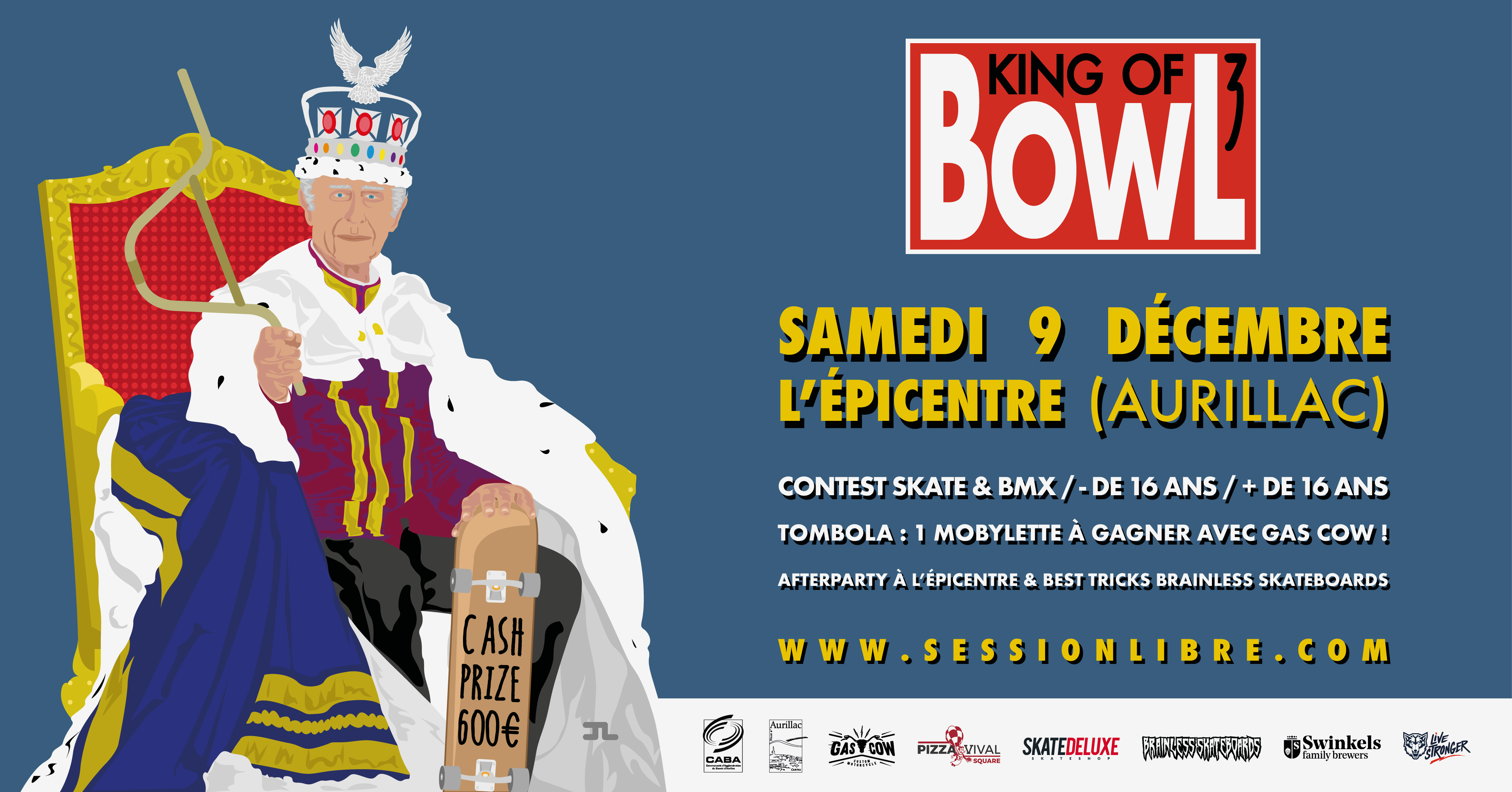 KING OF BOWL III – Samedi 9 décembre (Skate / BMX)